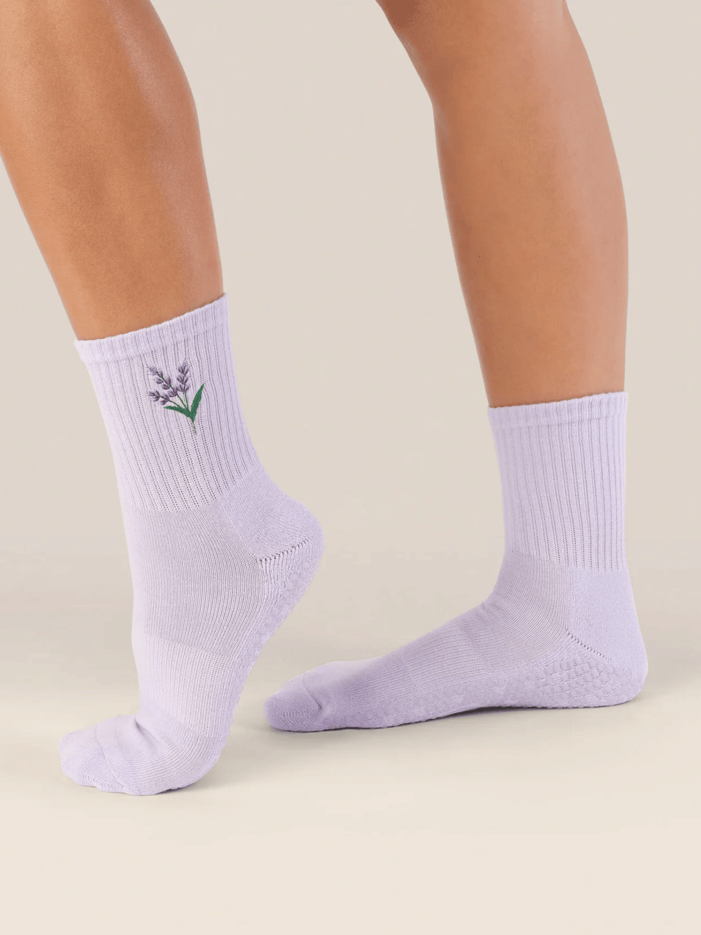 Crew Non Slip Grip Socks - Lavender Haze | MoveActive