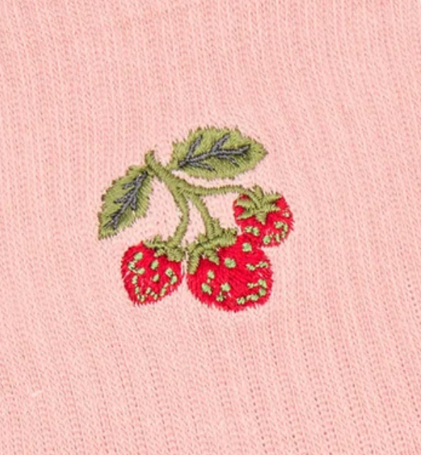 Crew Non Slip Grip Socks - Strawberry Patch | MoveActive