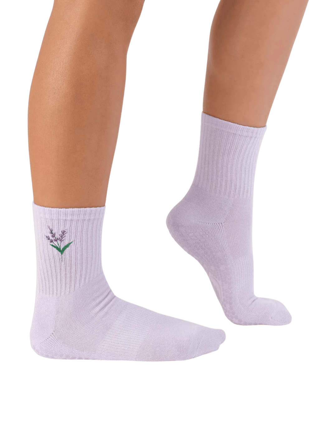 Crew Non Slip Grip Socks - Lavender Haze | MoveActive