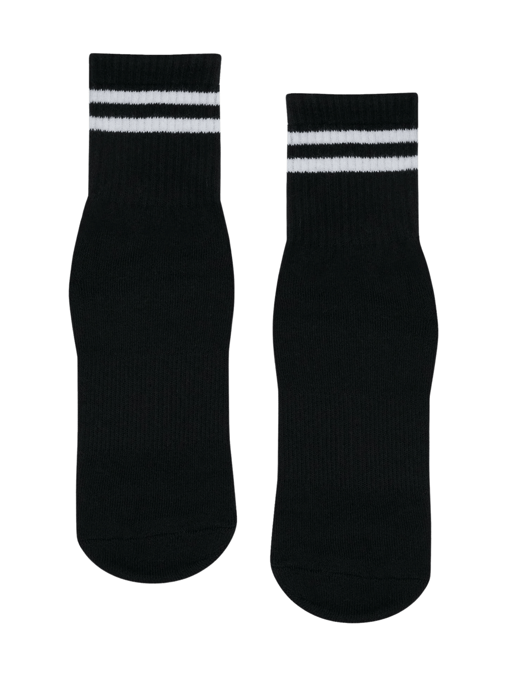 Crew Non Slip Grip Socks - Sporty Stripe Black | MoveActive