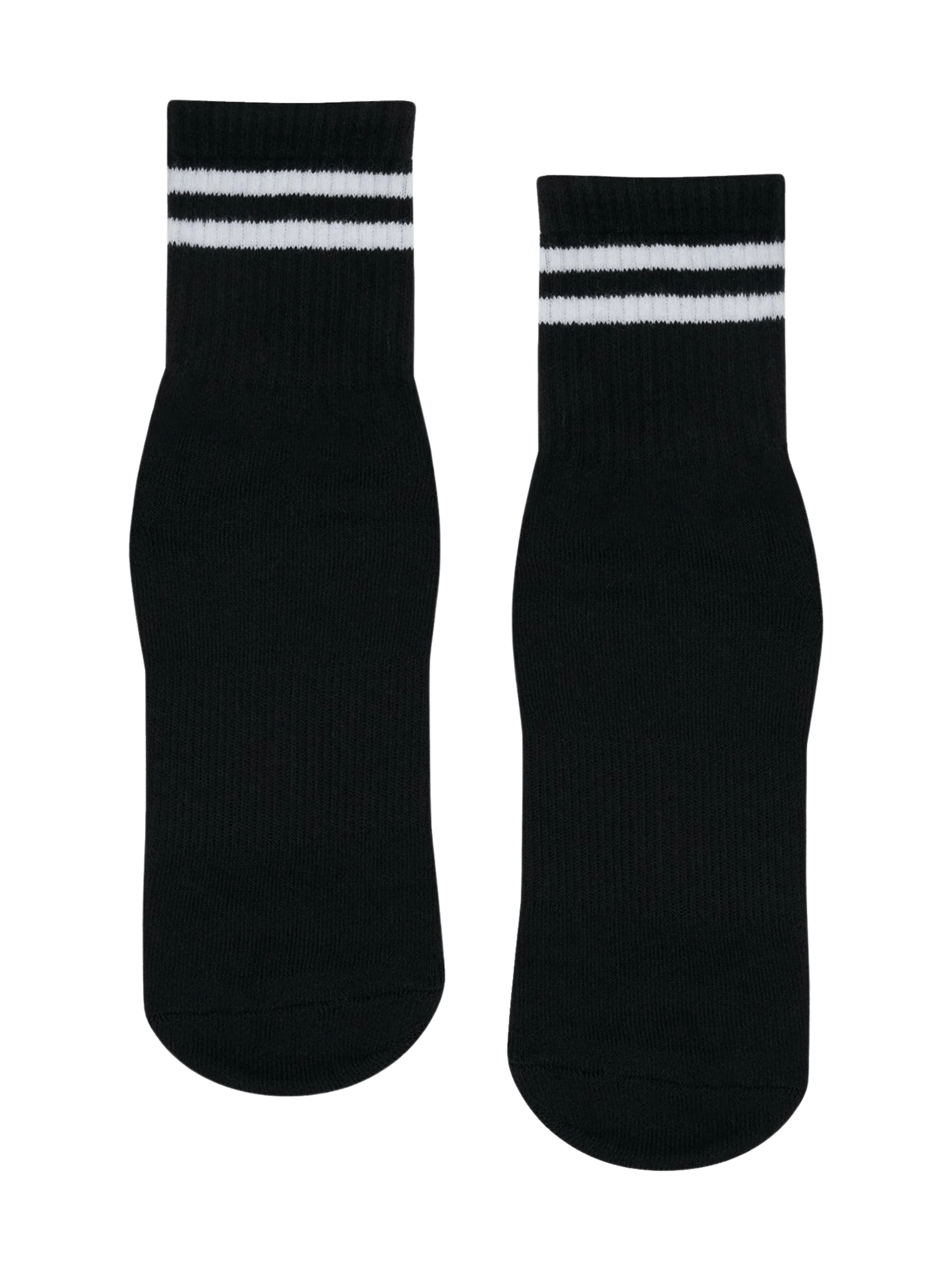 Crew Non Slip Grip Socks - Sporty Stripe Black | MoveActive