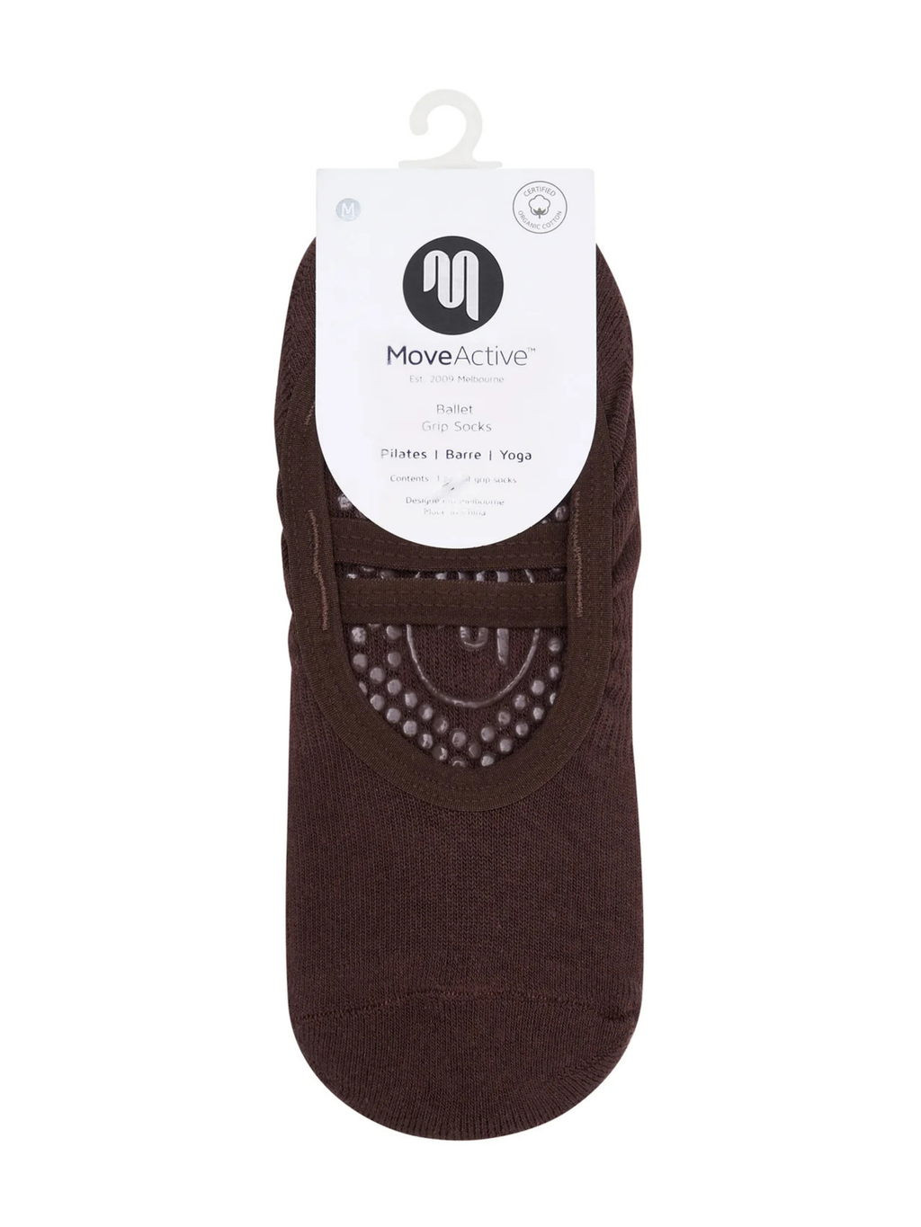 Ballet Non Slip Grip Socks - Espresso 🟤 | MoveActive