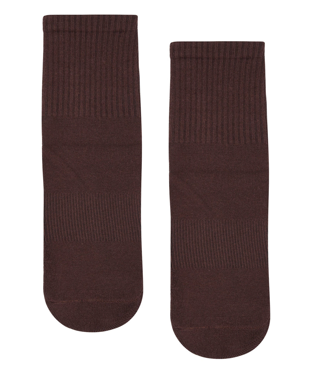 Crew Non Slip Grip Socks - Espresso 🟤 | MoveActive