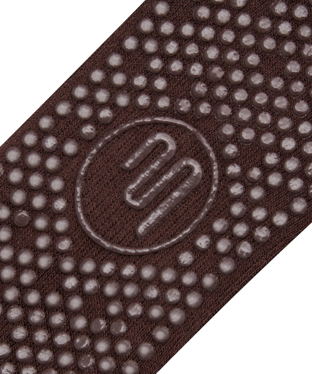 Crew Non Slip Grip Socks - Espresso 🟤 | MoveActive