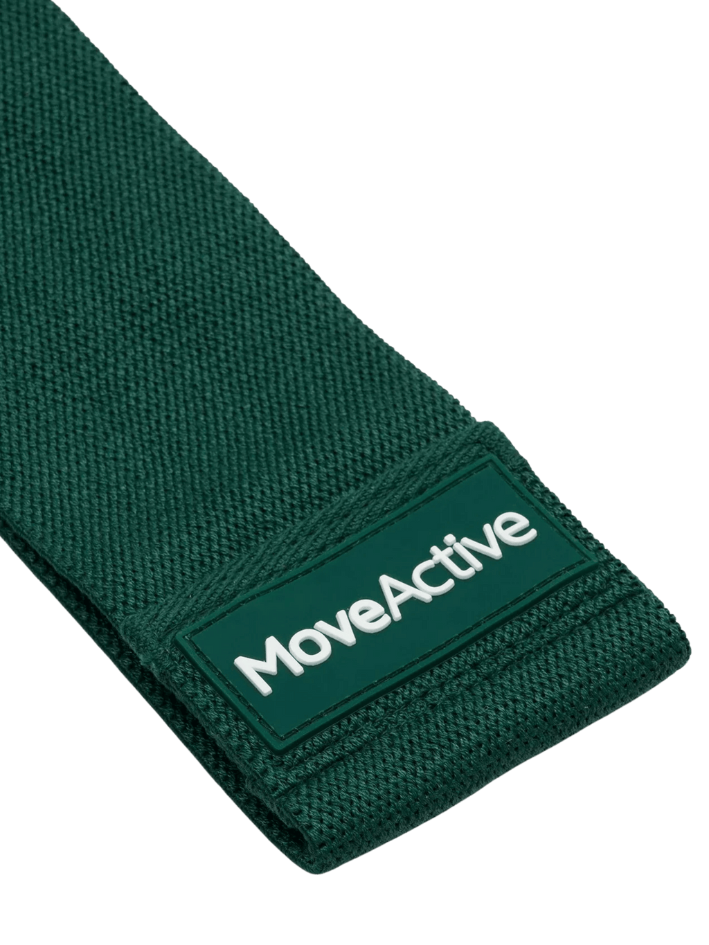 Green medium band with MoveActive logo on a transparent background