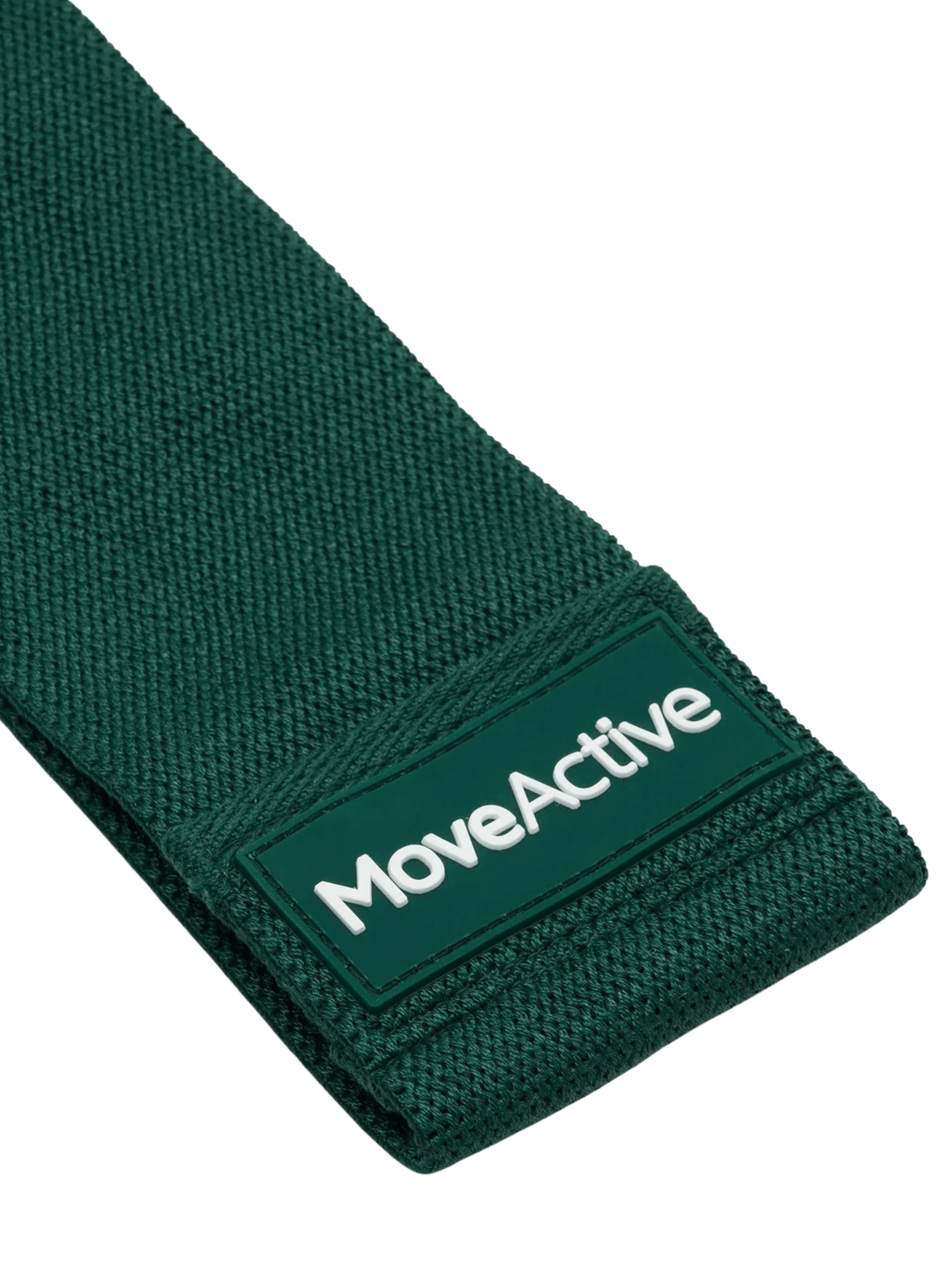 Green medium band with MoveActive logo on a transparent background